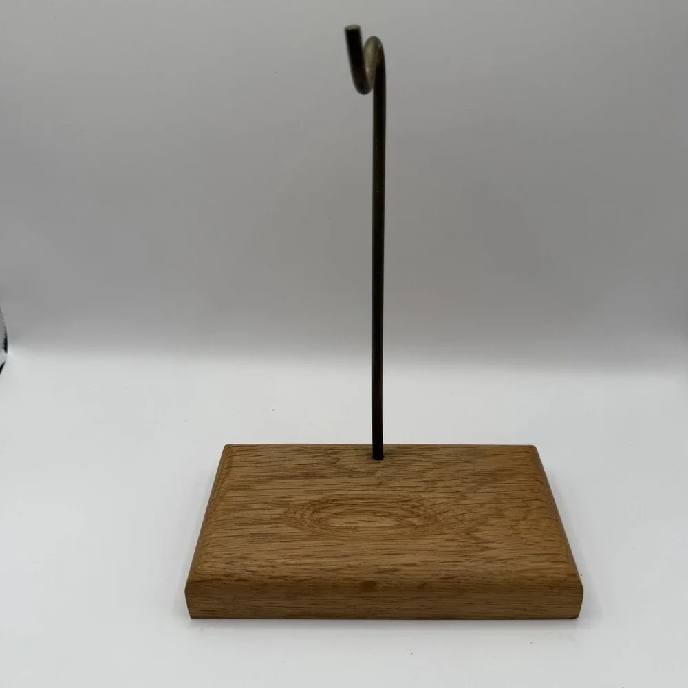 Vintage Hand Made Wooden Desk Clock Quartz Tochigi Tokie Japan With Stand‎